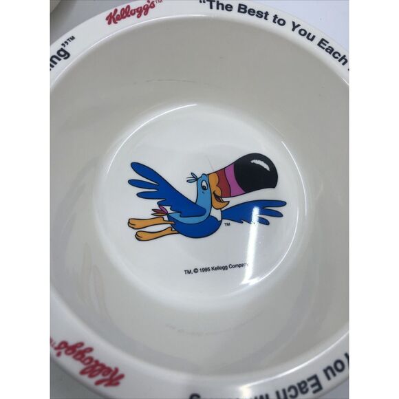 Kellogg's 1995 Cereal Bowls Set of 4. Tony The Tiger, Toucan Sam,  Rice Krispie - Picture 13 of 16